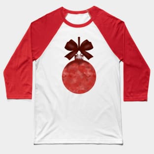 Red Christmas Holiday Ornament Baseball T-Shirt